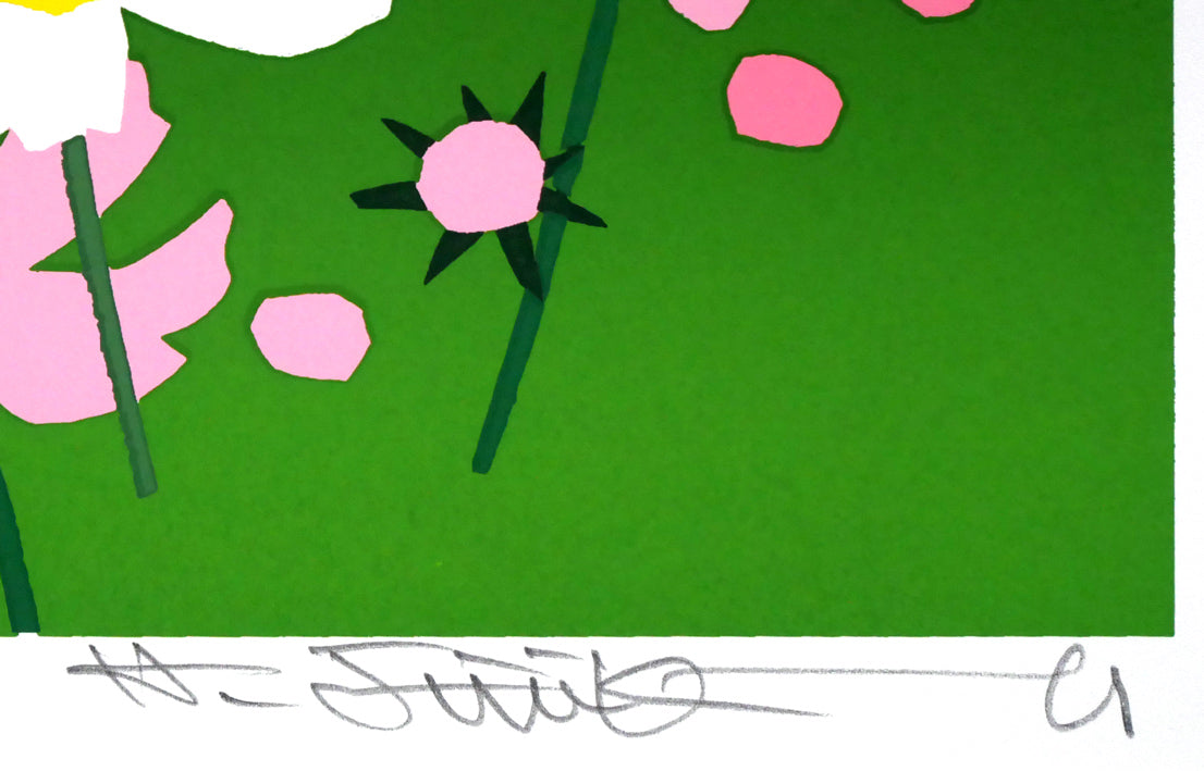 藤倉英幸「秋日」シルクスクリーン版画 本人直筆鉛筆サイン