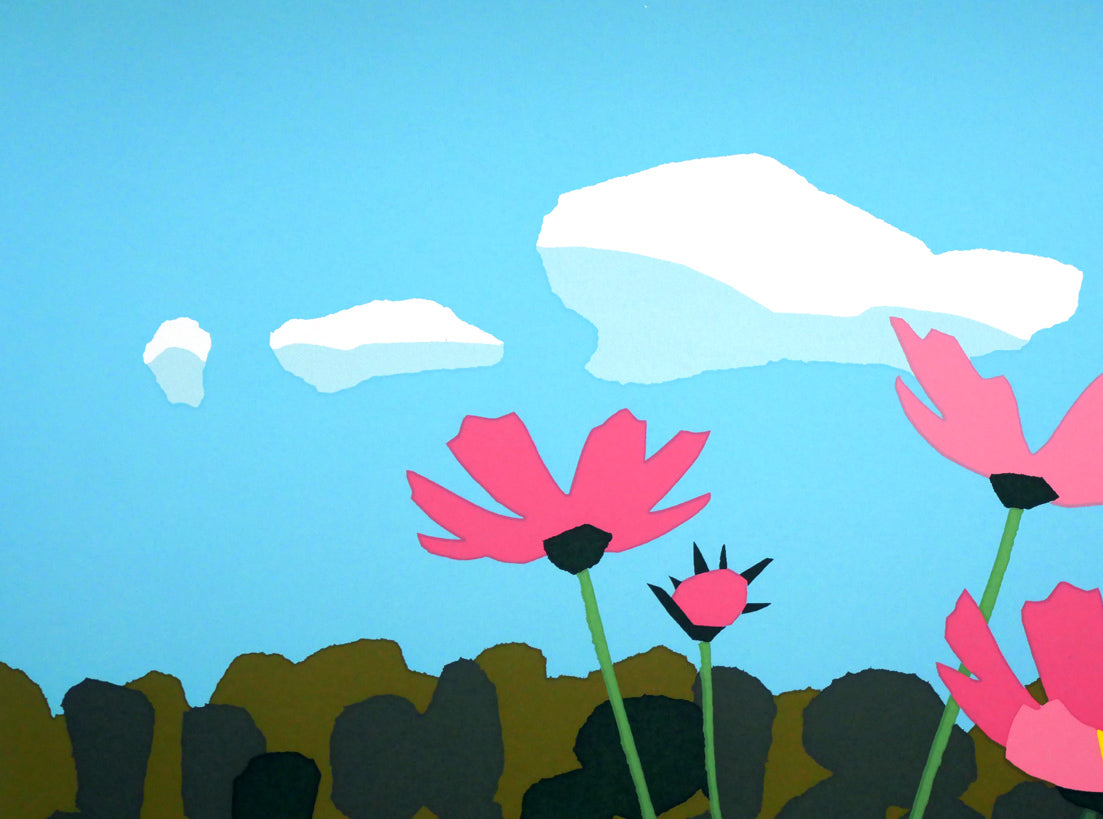 藤倉英幸「秋日」シルクスクリーン版画 拡大画像1