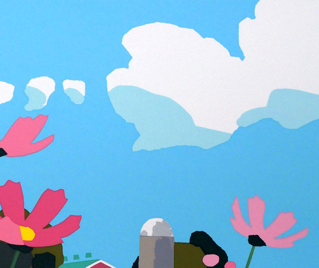 藤倉英幸「秋日」シルクスクリーン版画 拡大画像2