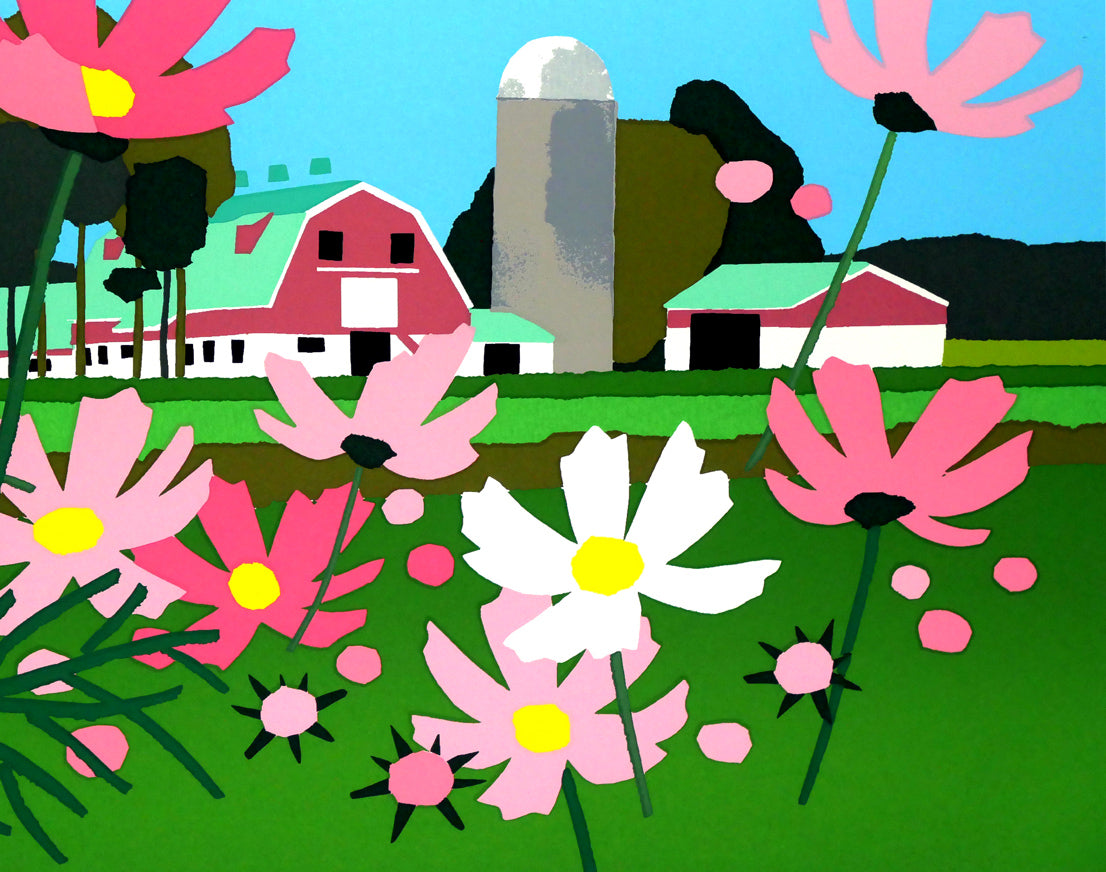 藤倉英幸「秋日」シルクスクリーン版画 拡大画像4