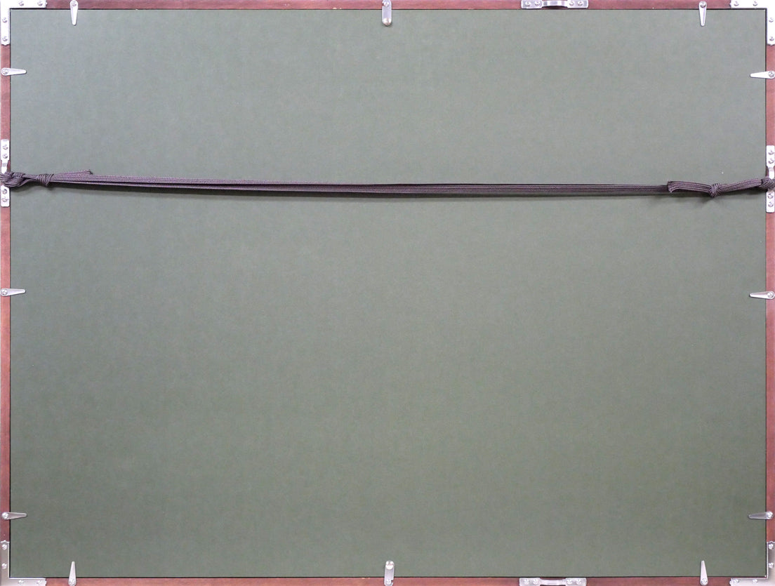 藤倉英幸「秋日」シルクスクリーン版画 額縁裏側画像