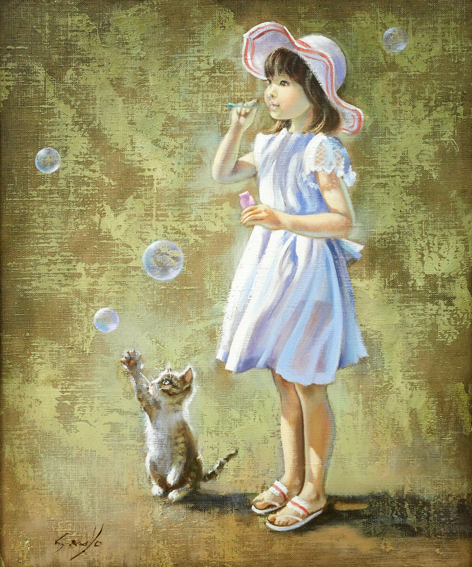 藤岡心象「いつか私も・・・・」油絵・F8号 作品全体拡大画像