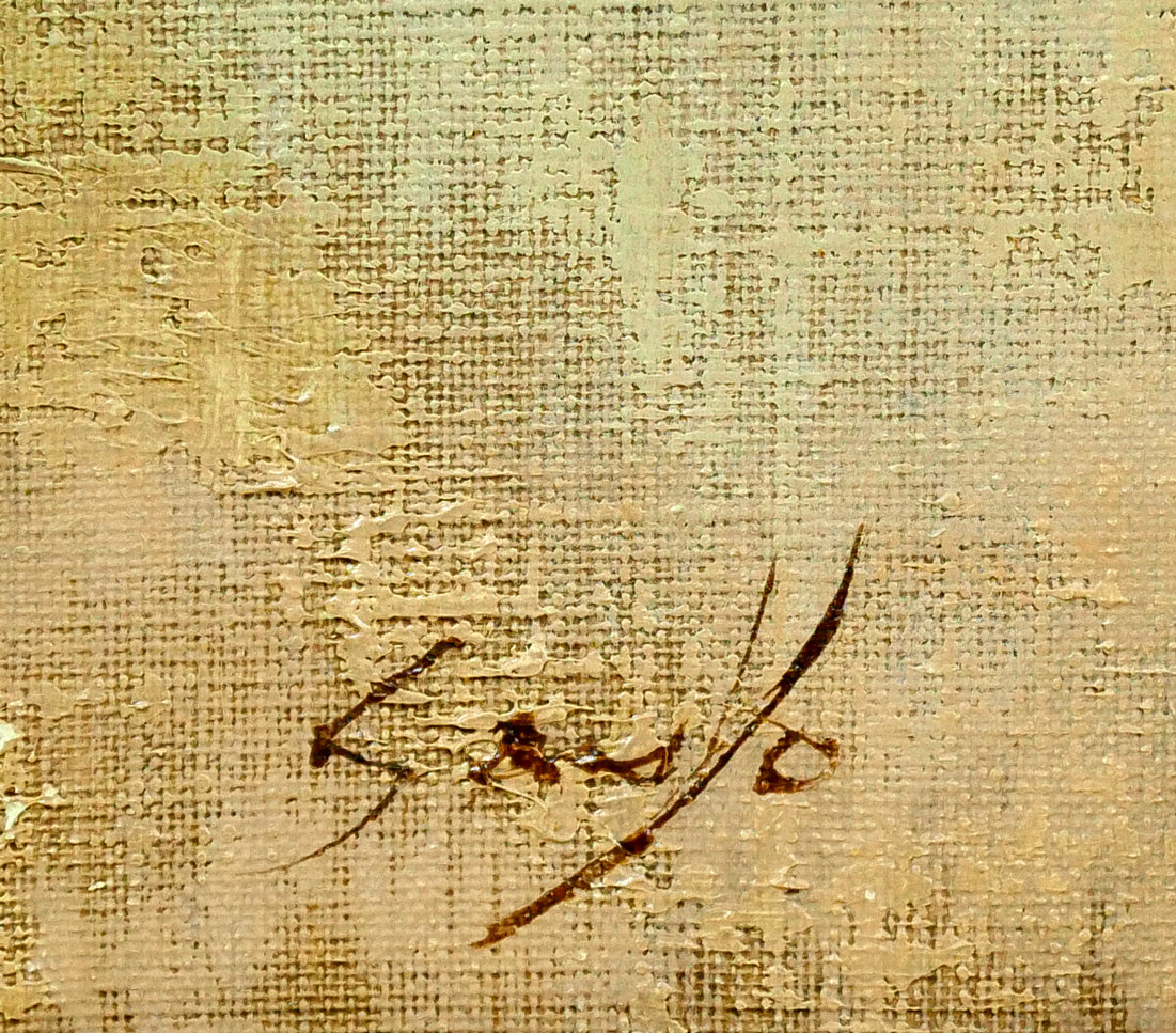 藤岡心象「いつか私も・・・・」油絵・F8号 サイン拡大画像