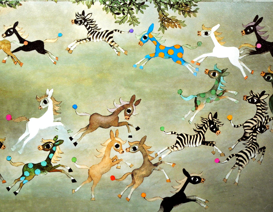 藤城清治「光陰の中の巣立つ子馬たち」レフグラフファイン版画 拡大画像7