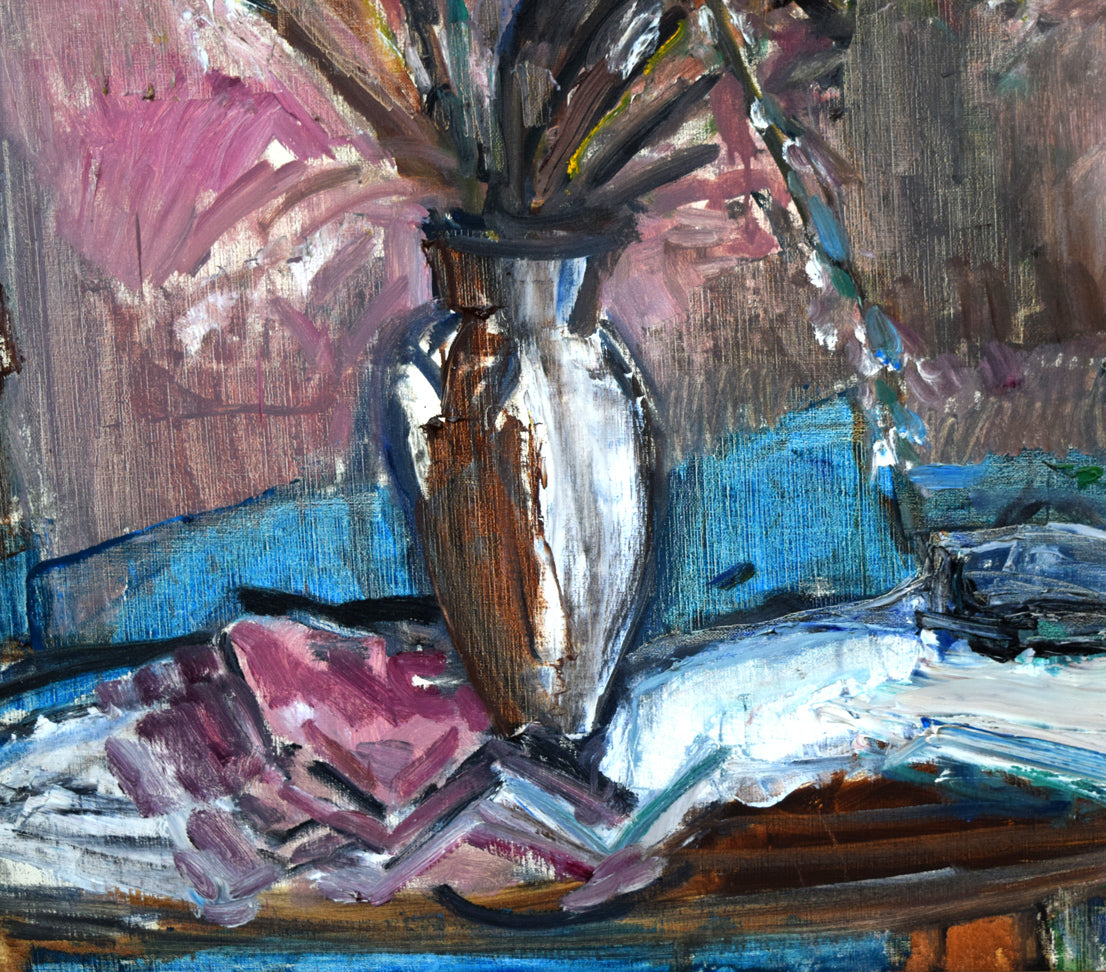 伏木田光夫「三月・彼岸櫻」油絵・F30号 拡大画像3