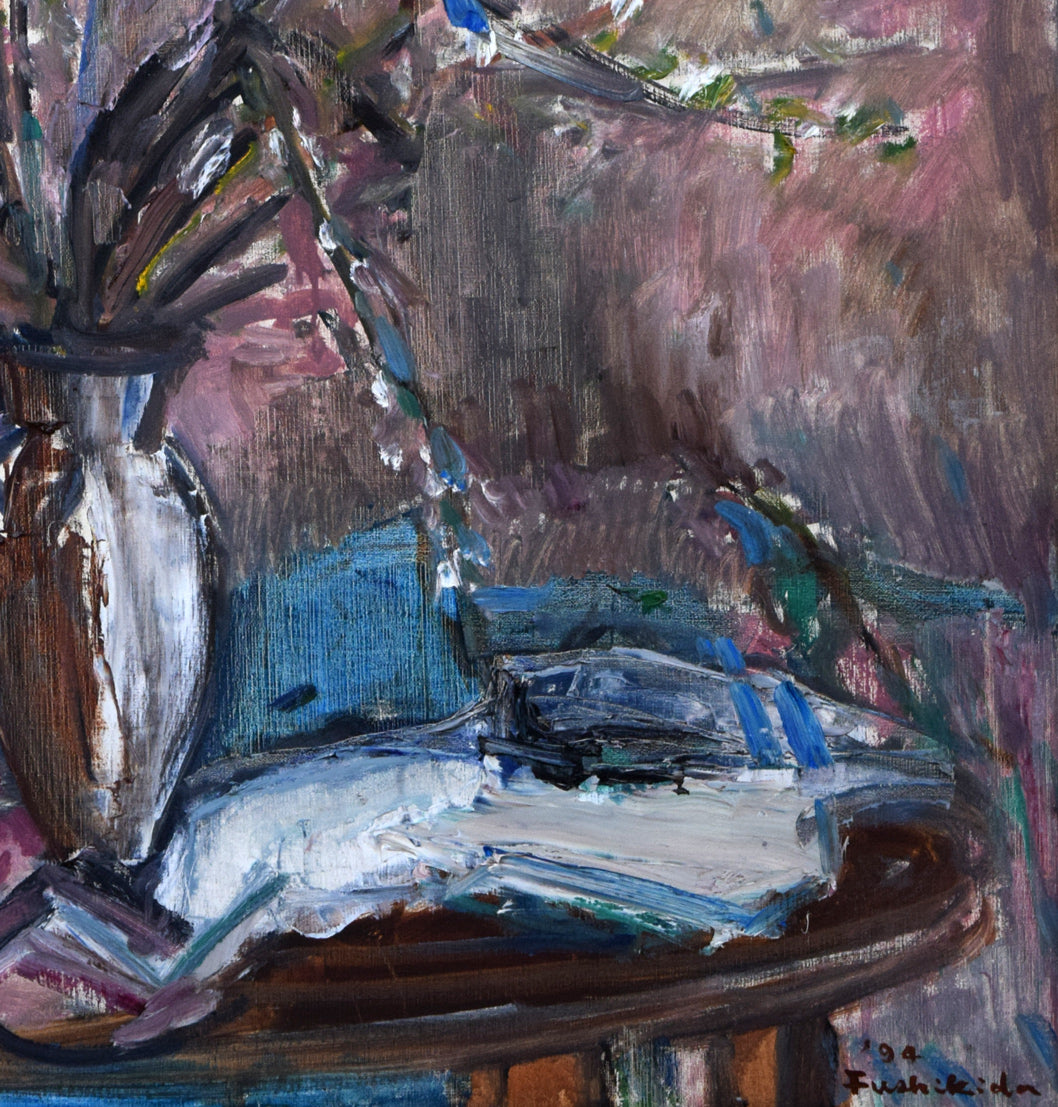 伏木田光夫「三月・彼岸櫻」油絵・F30号 拡大画像4