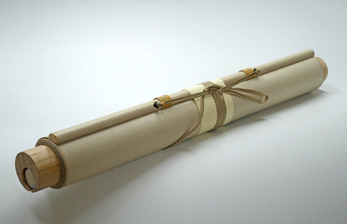 出口華凰「牡丹に小禽」彩色紙本掛軸尺五立・太巻・共箱 太巻画像1