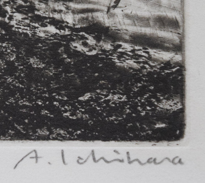 一原有徳「無題1964」銅版画 本人直筆鉛筆サイン画像