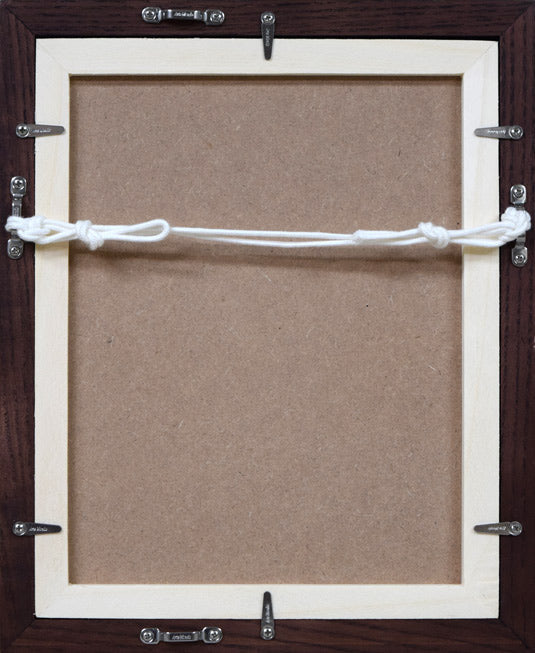 一原有徳「無題1964」銅版画 額縁裏側画像