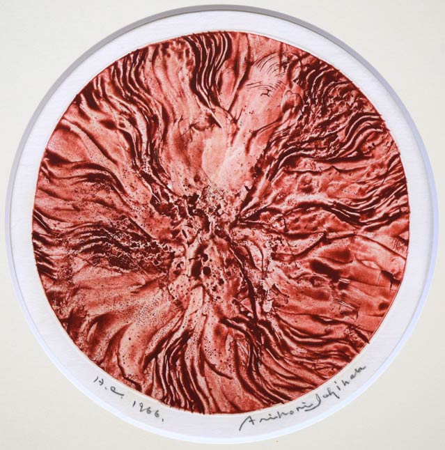 一原有徳「無題(円窓)」銅版画 作品全体拡大画像