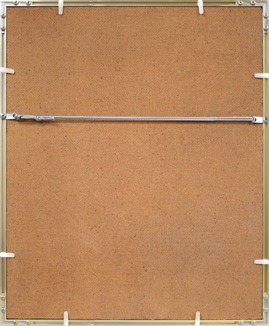 一原有徳「無題(円窓)」銅版画 額縁裏側画像