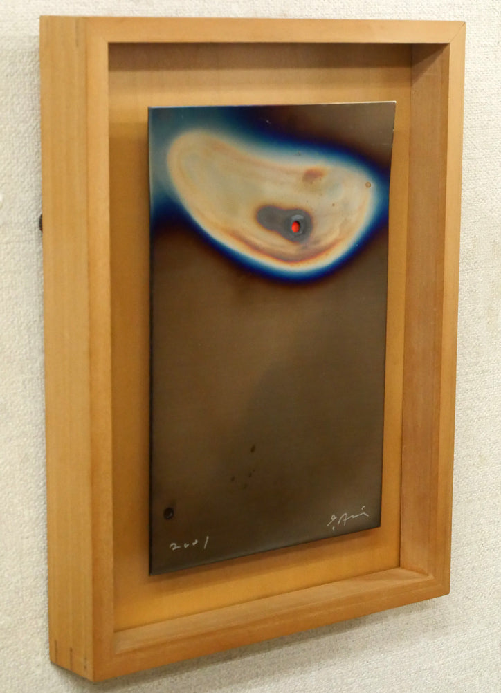 一原有徳「作品(SUM)」熱版、顔料(蛍光塗料)、ステンレス(一点物) 額装画像1
