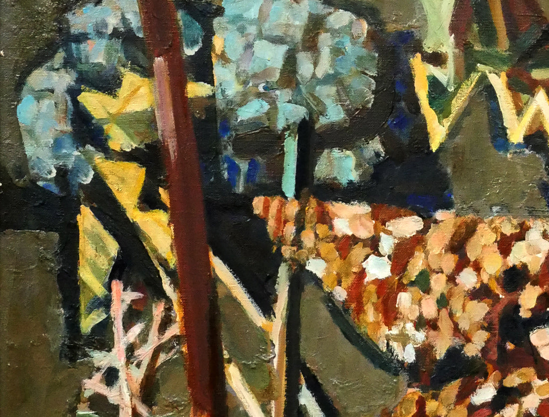 一木万寿三「冬のひまわり」油絵・F20号 拡大画像3