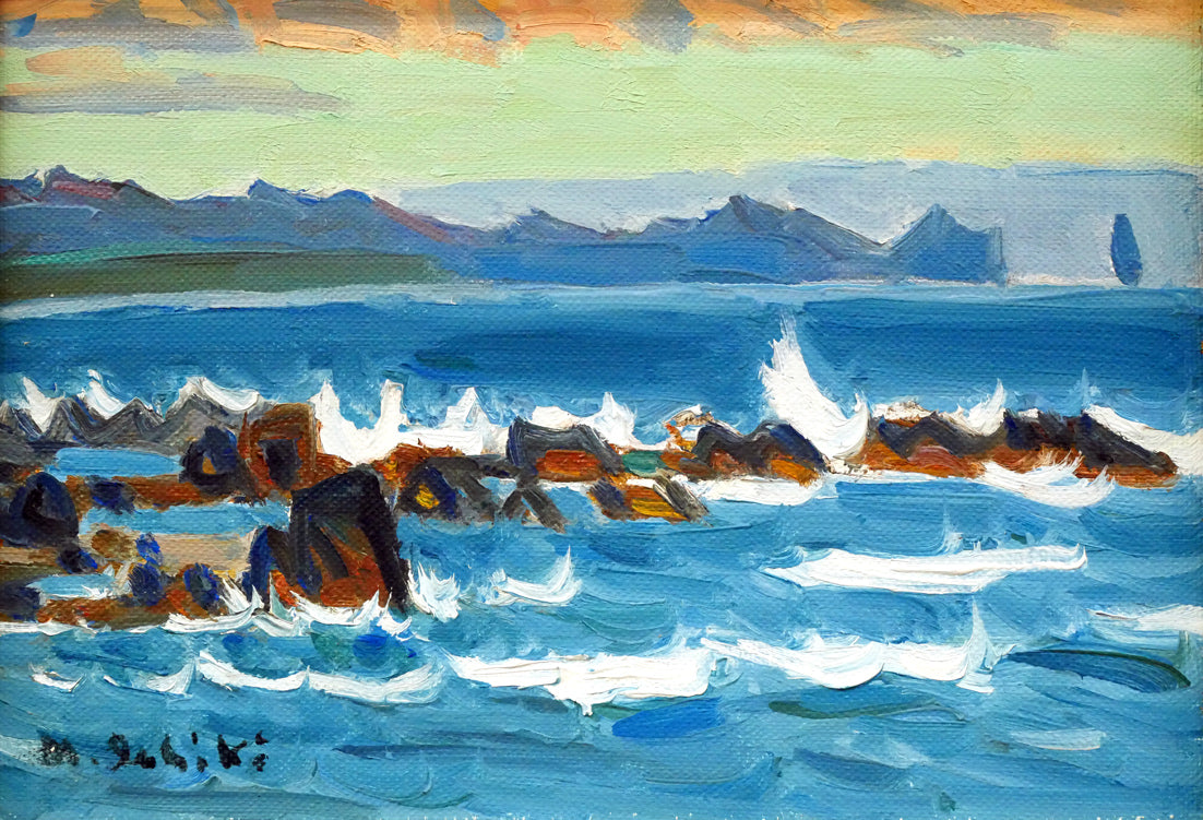 一木万寿三「積丹」油絵・SM 作品全体画像