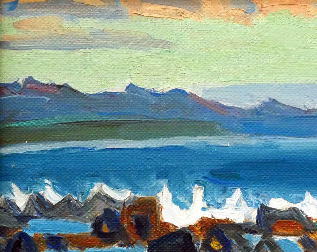 一木万寿三「積丹」油絵・SM 拡大画像1