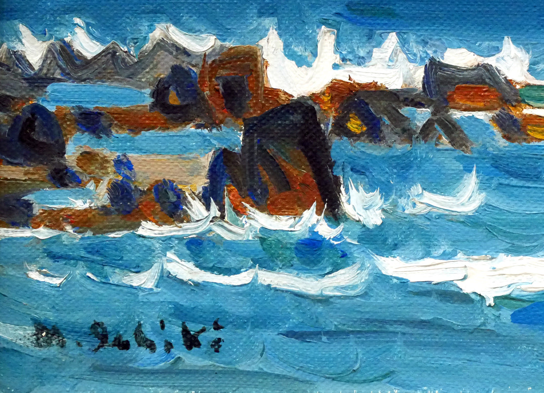 一木万寿三「積丹」油絵・SM 拡大画像3