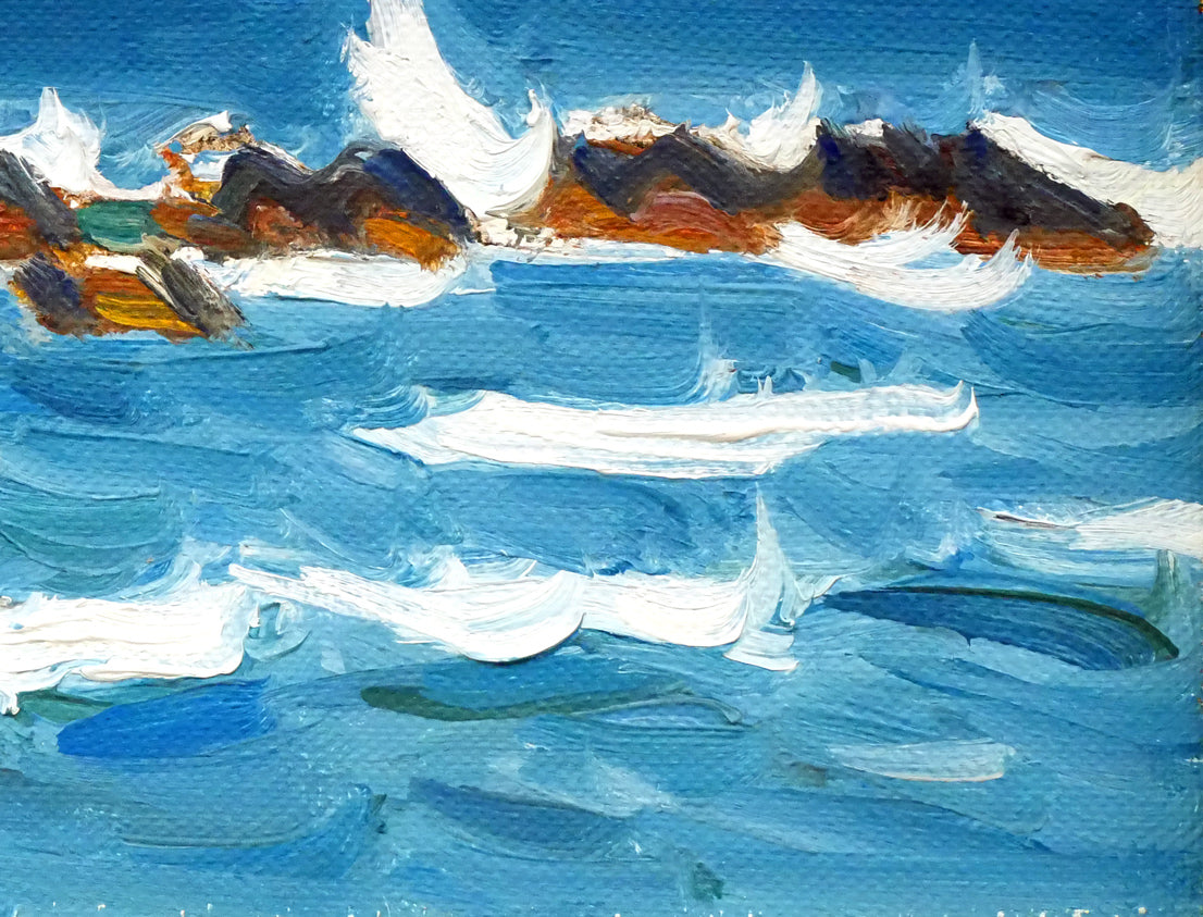 一木万寿三「積丹」油絵・SM 拡大画像4