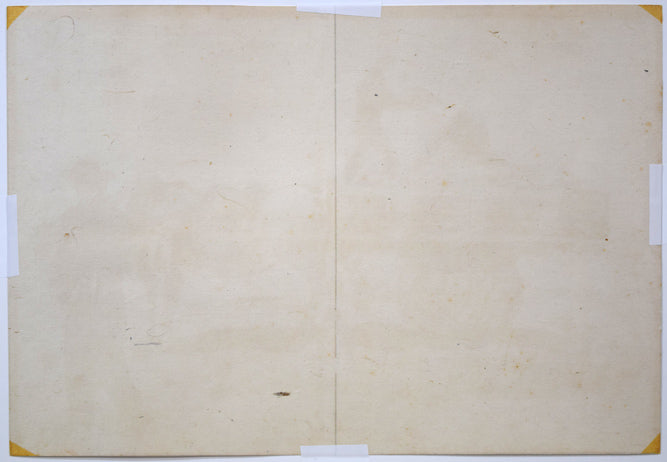 居串佳一「荷馬車風景」水彩画・8号 作品裏側画像