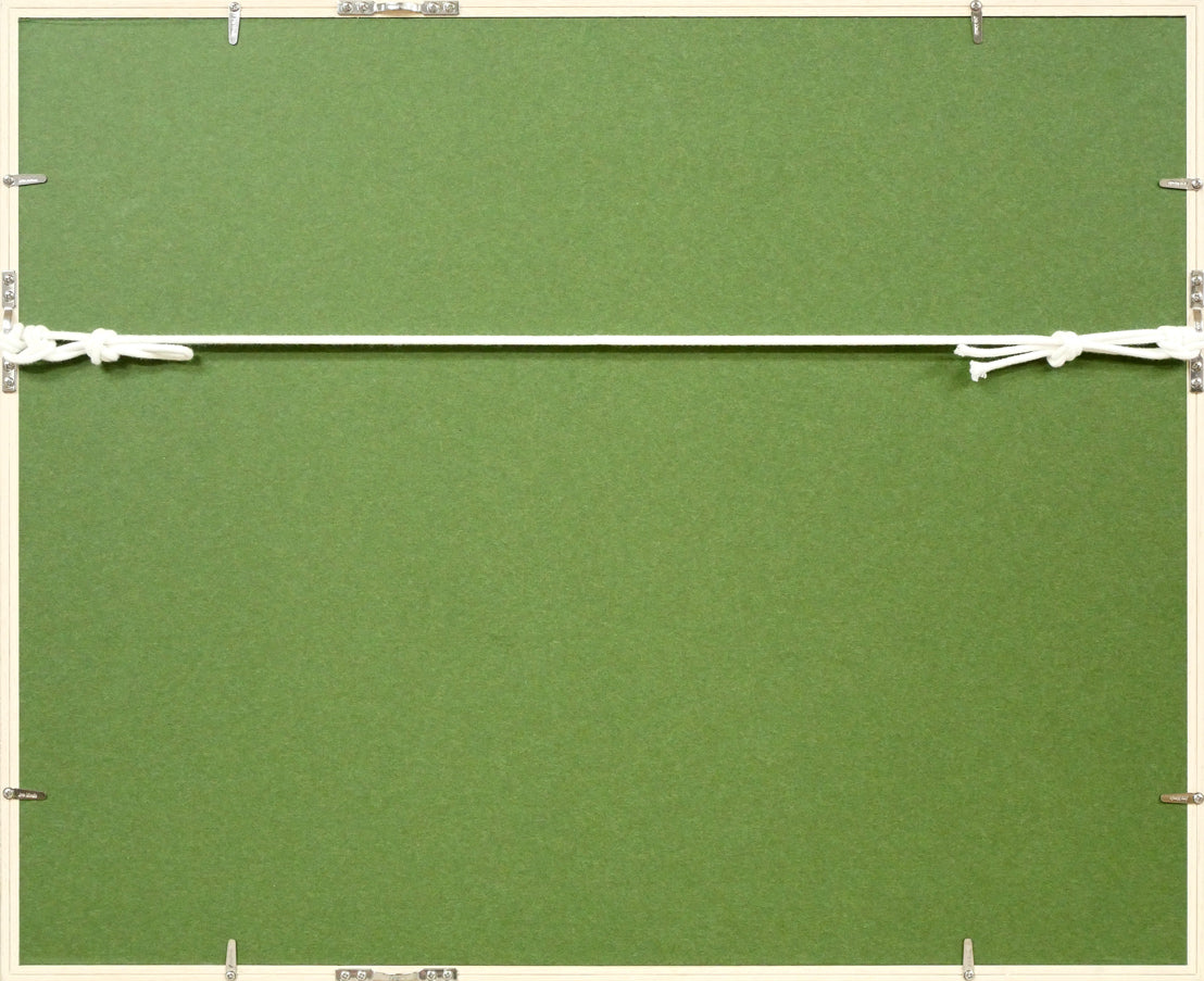 池田満寿夫「ラスター富士」陶板画額装 額縁裏側画像