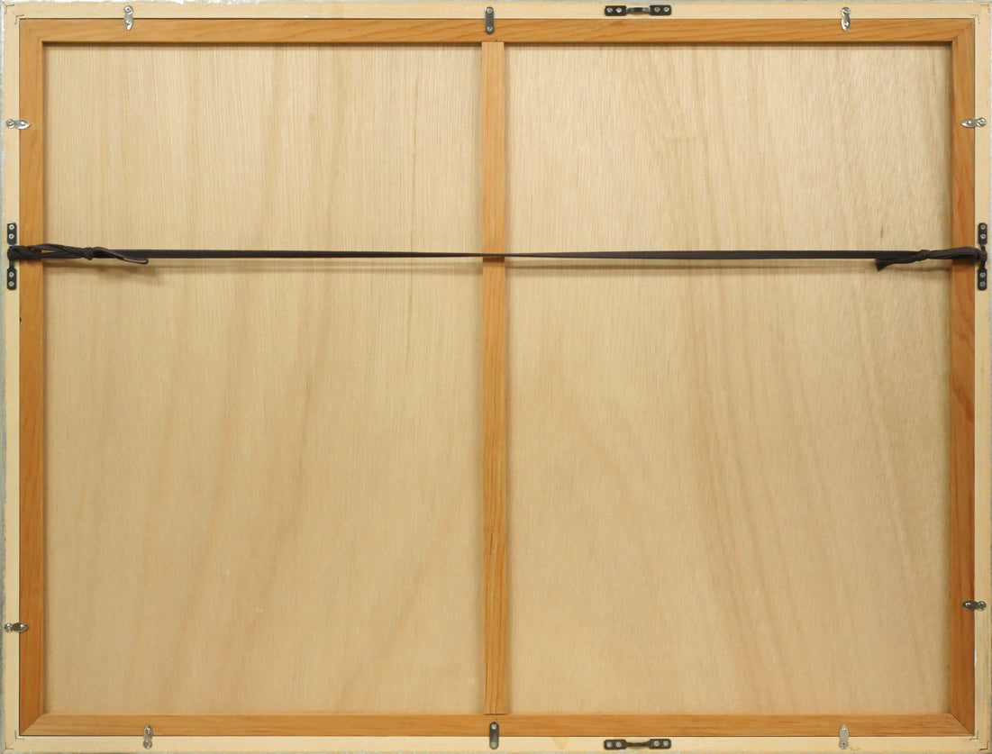 池田修三「ナルシス」木版画 額縁裏側画像