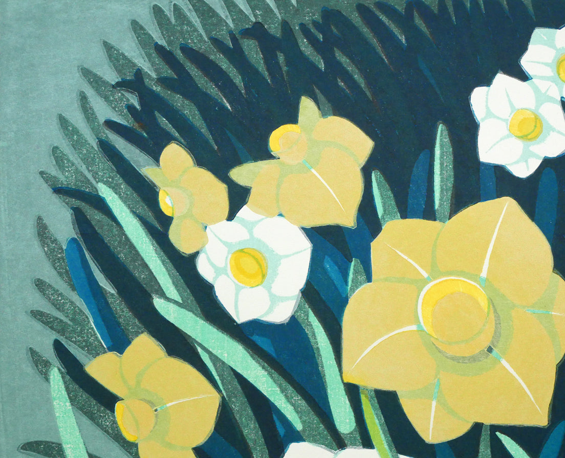 池田修三「ナルシス」木版画 拡大画像1