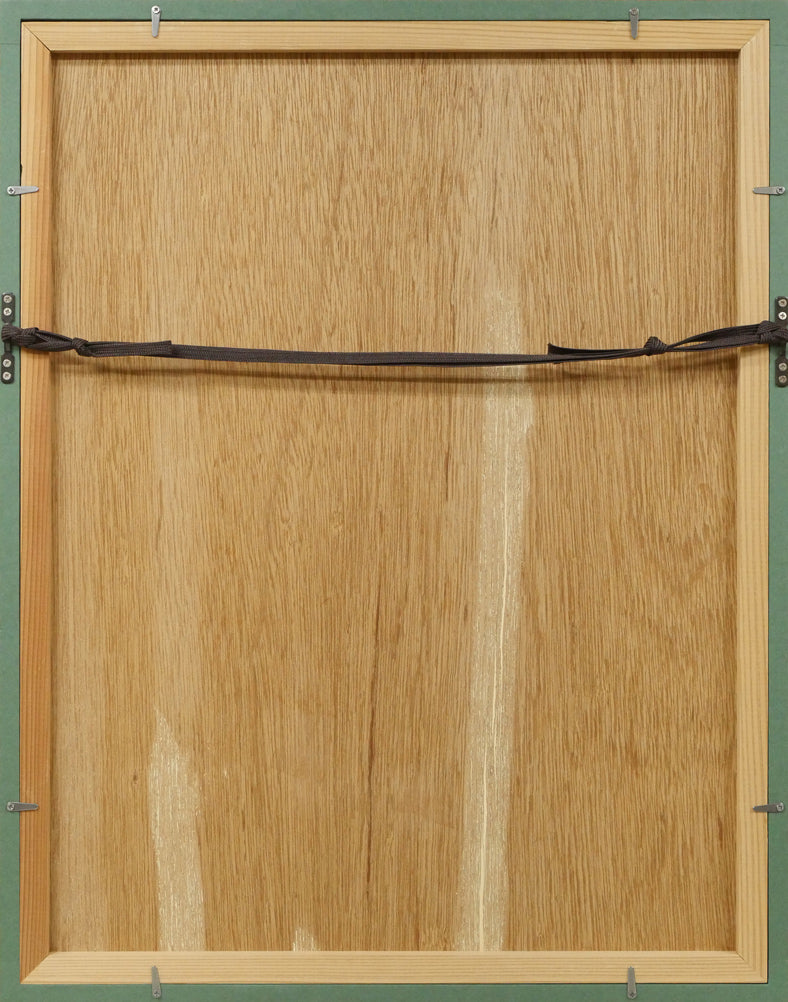 池田満寿夫「女の肖像」銅版画 額縁裏側画像