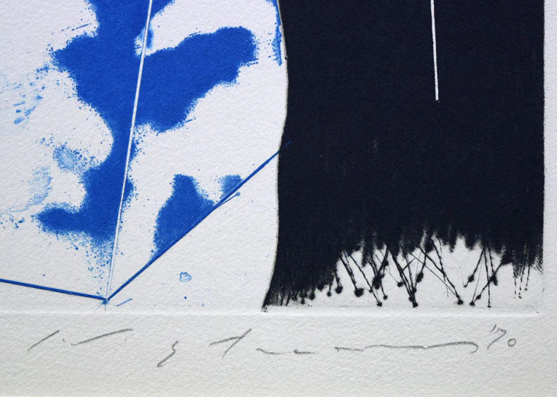 池田満寿夫「うつろなスフィンクス」銅版画 鉛筆サイン・年記(1970年作)拡大画像