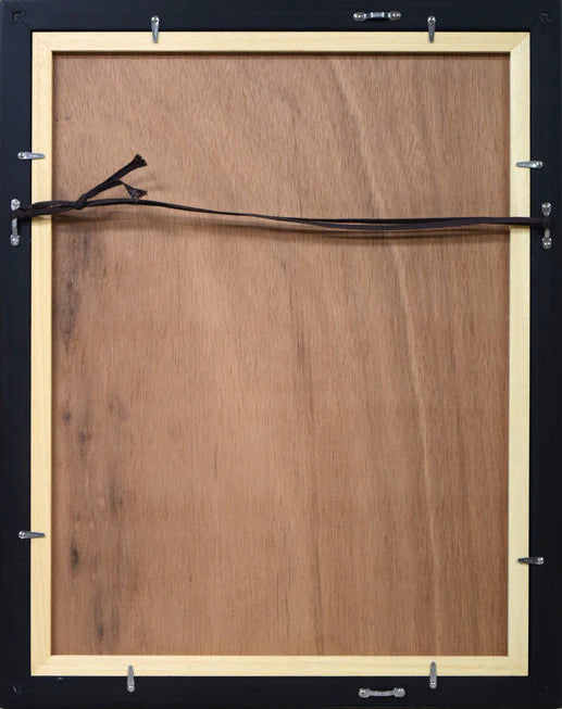 池田満寿夫「うつろなスフィンクス」銅版画 額縁裏側画像