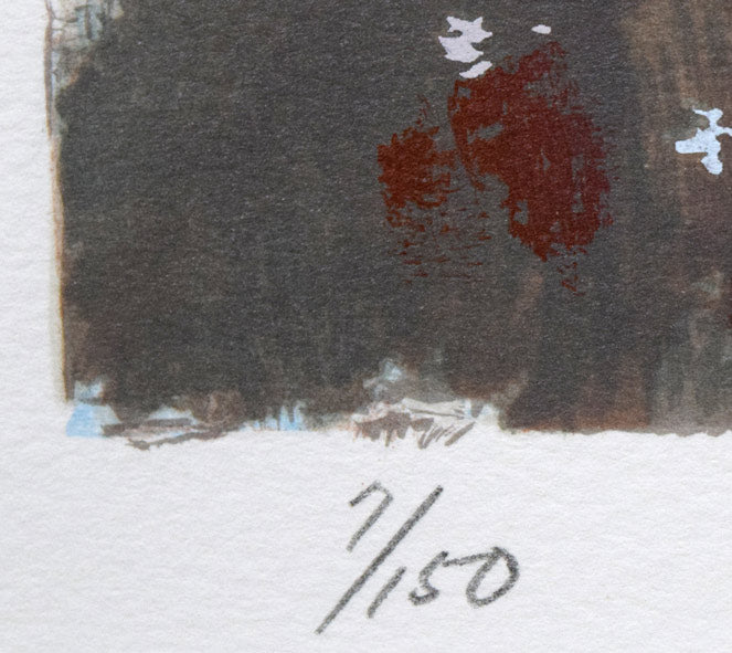 池田遙邨「春雪」リトグラフ 限定番号(ed,7/150)