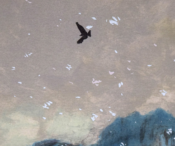 池田遙邨「春雪」リトグラフ 拡大画像2