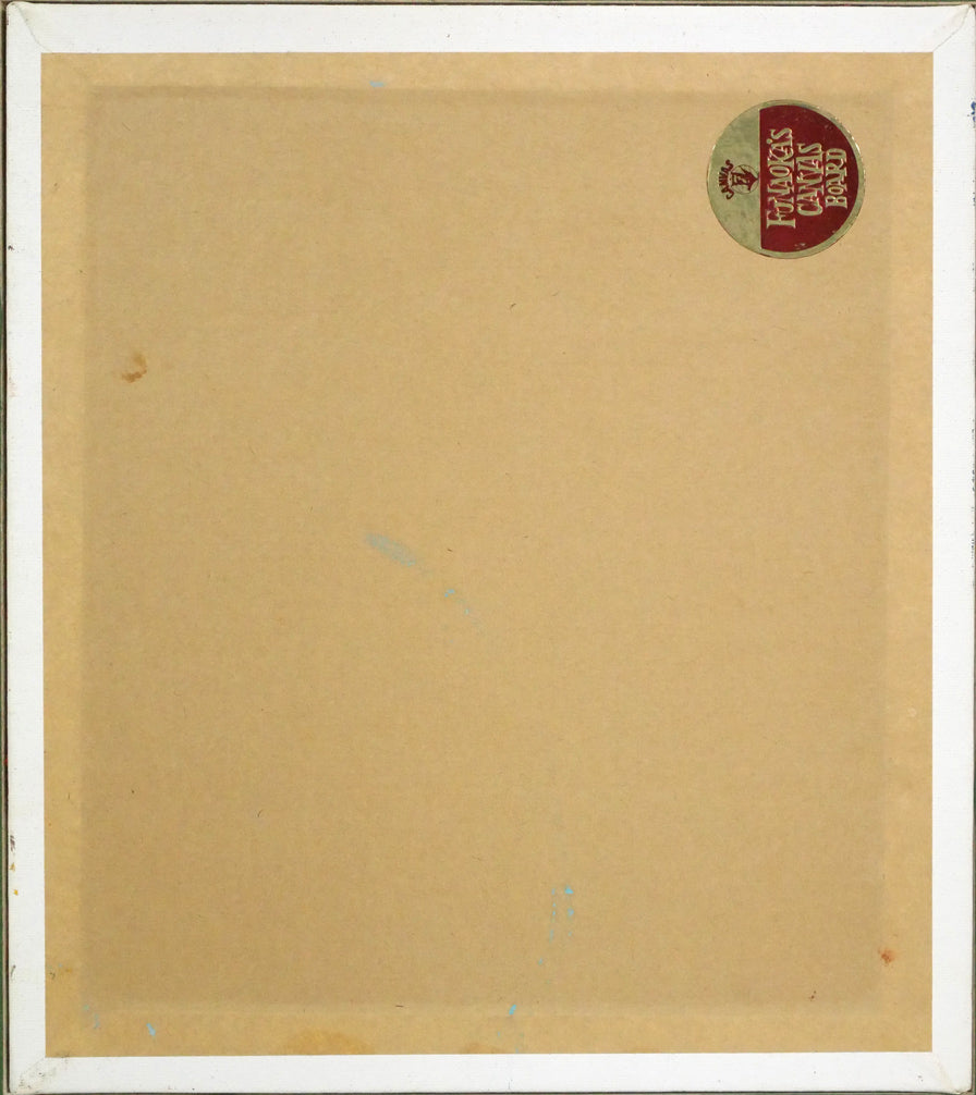 池本良三「無題」油絵・色紙 作品裏側画像