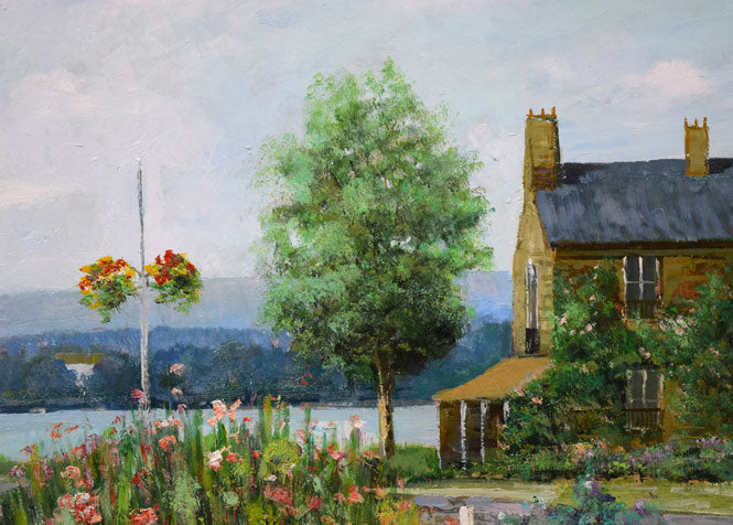 生田明「カナダ・ビクトリア」油絵・F20号 拡大画像1