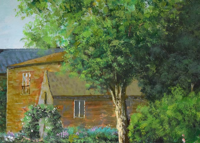 生田明「カナダ・ビクトリア」油絵・F20号 拡大画像2