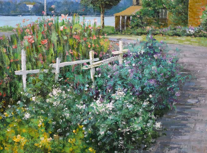 生田明「カナダ・ビクトリア」油絵・F20号 拡大画像3