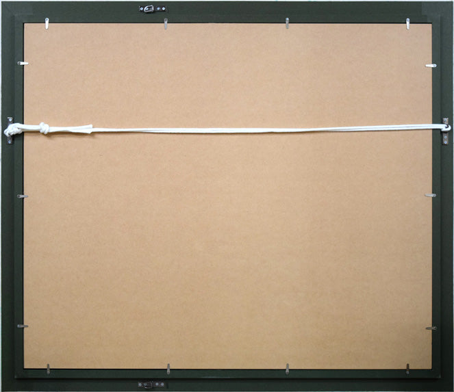 生田明「カナダ・ビクトリア」油絵・F20号 額縁裏側画像