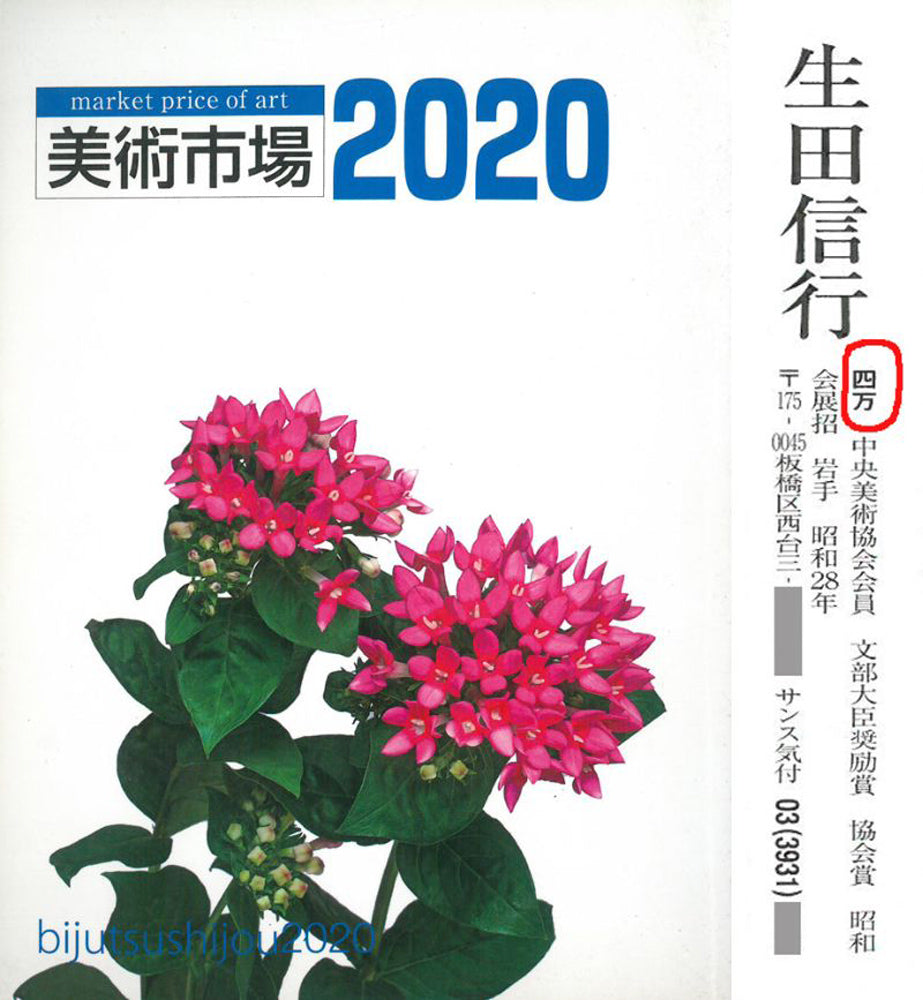 生田信行「柿」油絵・F3号 2020年美術市場掲載内容