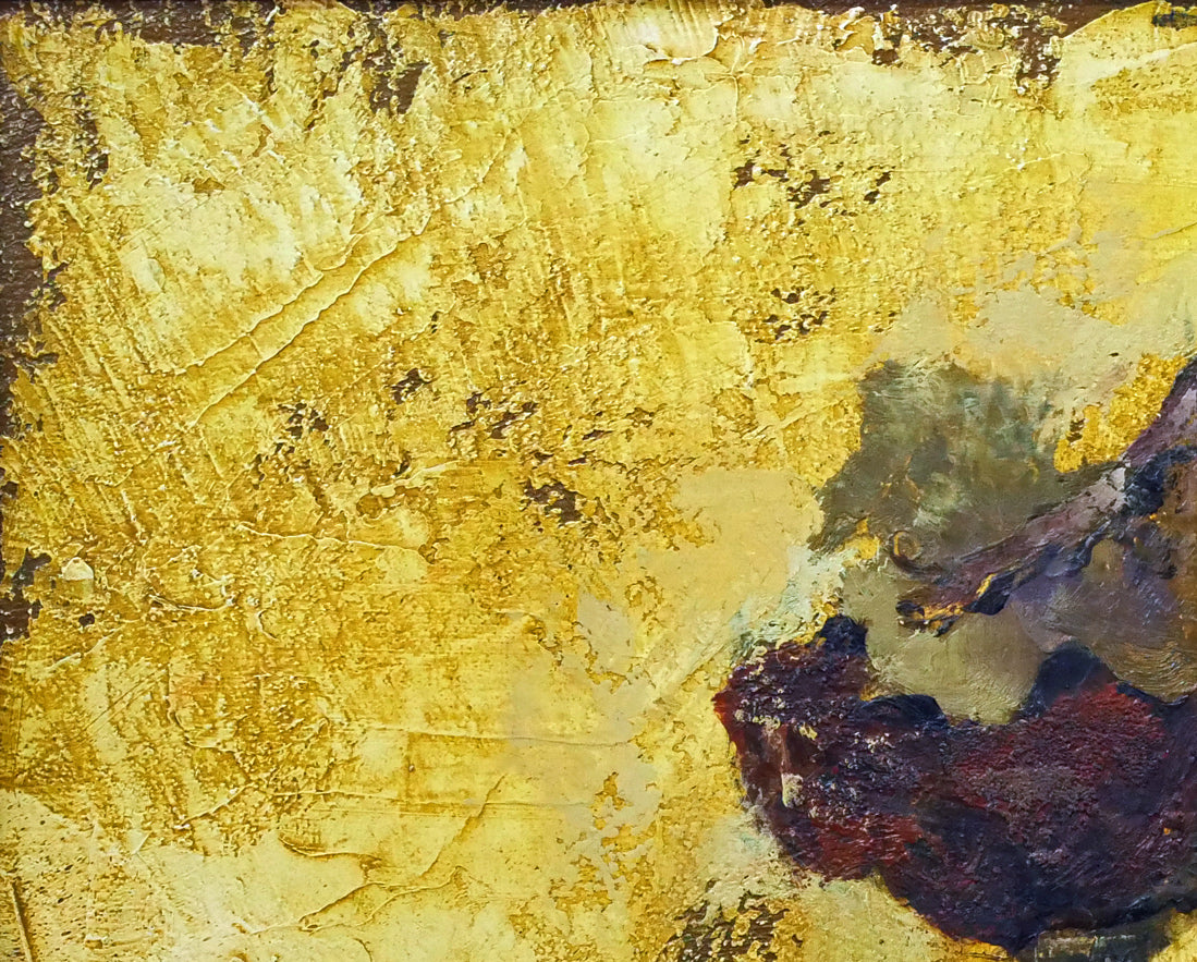 生田信行「柿」油絵・F3号 拡大画像1