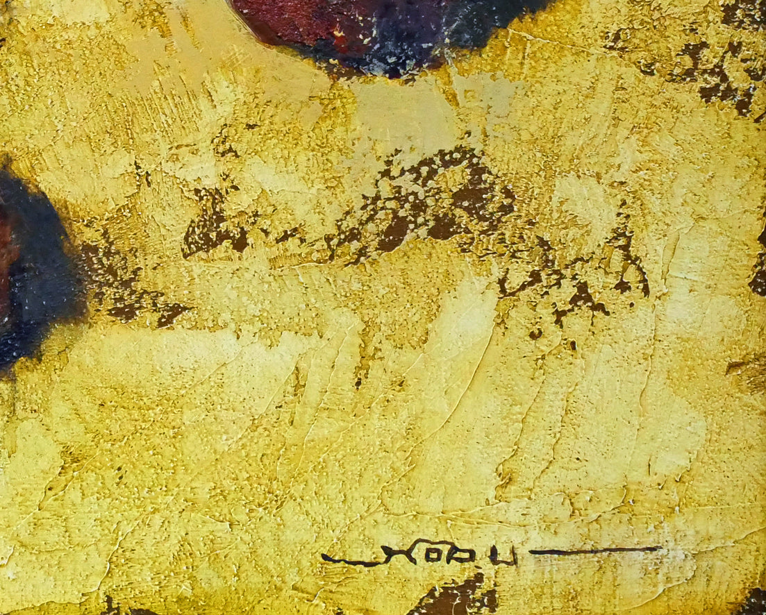 生田信行「柿」油絵・F3号 拡大画像4