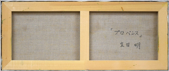 生田明「プロバンス」油絵・WF3号 キャンバス裏側画像