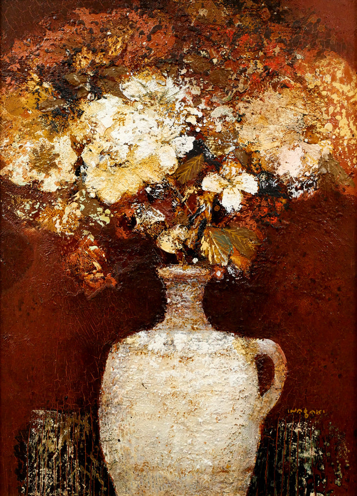 稲垣昌紀「北の花」油絵・F4号 作品全体画像