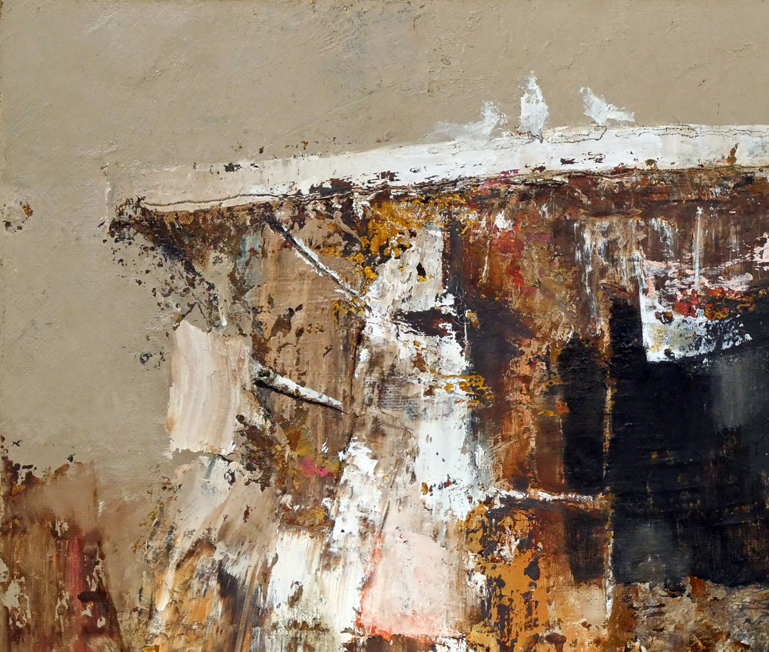 稲垣昌紀「新聞売り」油絵・F8号 拡大画像1