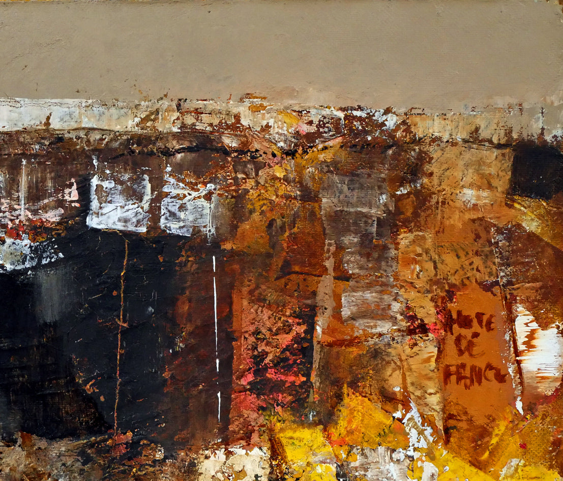 稲垣昌紀「新聞売り」油絵・F8号 拡大画像2