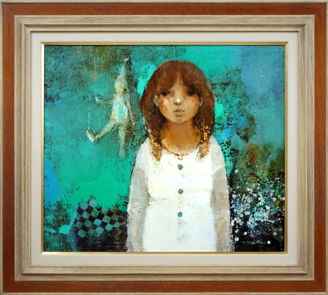 稲垣昌紀「人形と少女」油絵・F10号