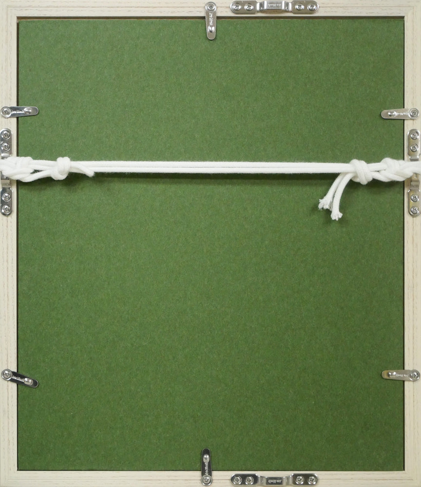 因藤壽「作品61・10・10・Ⅰ」油絵・ミニチュアサイズ(9×7cm) 額縁裏側画像