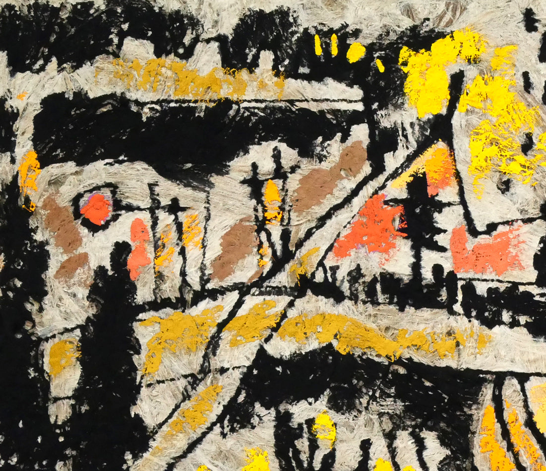 石原京子「月の光のもとで」グワッシュ(水彩画)・6号 拡大画像3