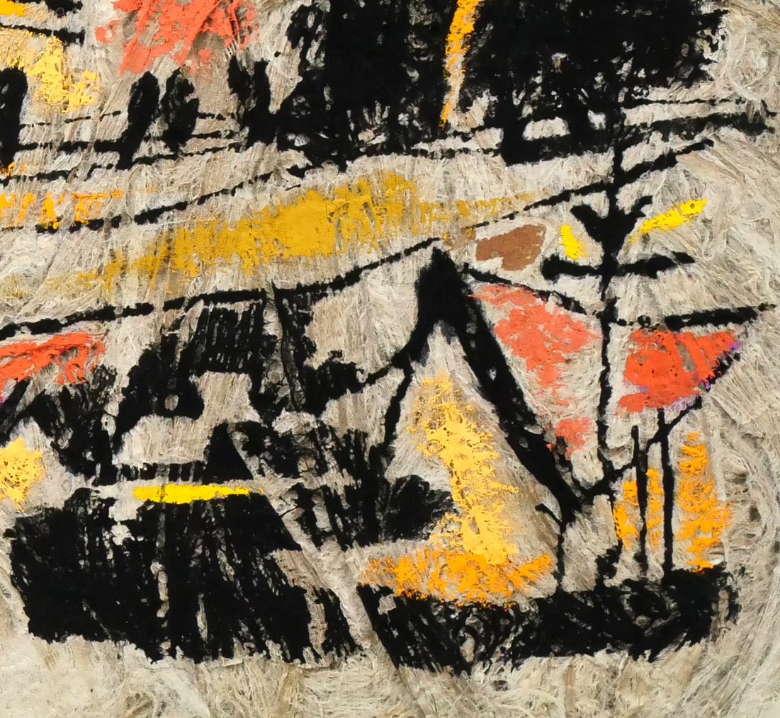 石原京子「月の光のもとで」グワッシュ(水彩画)・6号 拡大画像4