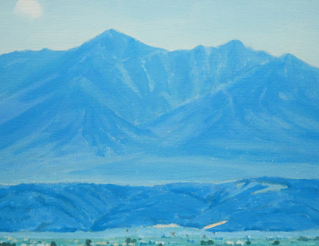 石川雄一「ラベンダーと十勝岳(富良野)」油絵・P15号 拡大画像3