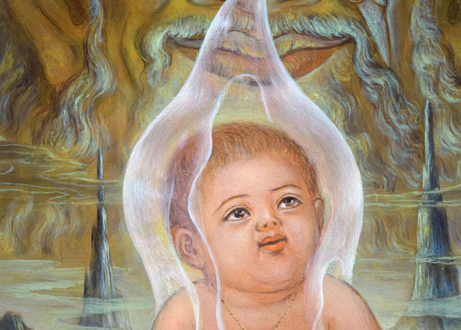 石野守一「君送りし時」油絵・F3号 拡大画像4