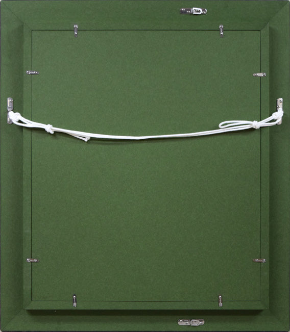 石岡剛「赤い塔のある坂道(パリ)」油絵・F8号 額縁裏側画像