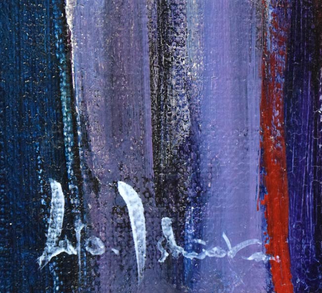 石岡剛「ベニス運河の花(イタリア)」油絵・F4号 サイン拡大画像